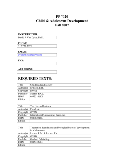 PP 311: Adolescent Development - Argosy University Dissertation Site