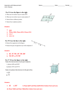Geometry with Measurement Name: Date:______ Period:____ Unit