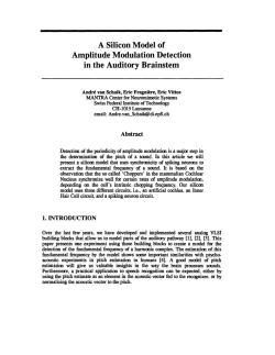 A Silicon Model of Amplitude Modulation Detection in the Auditory