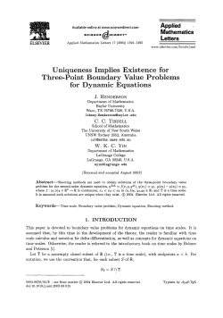 Uniqueness Implies Existence for Three-Point