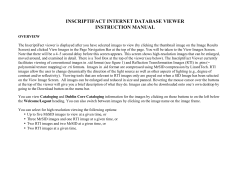 inscriptifact internet database viewer instruction manual