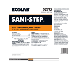 Solid, Time-Released, Floor Sanitizer