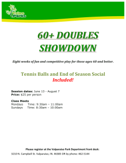 Tennis Balls and End of Season Social Included!