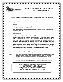 Grade 1/2 Supply ListMrs. Rodie class supplies 2017-18