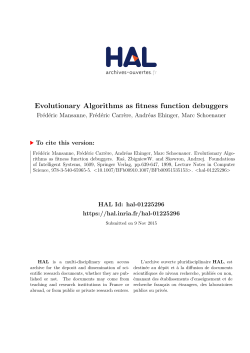 Evolutionary Algorithms as fitness function debuggers