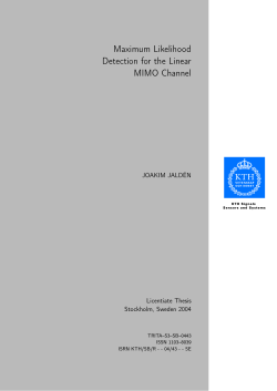 Maximum Likelihood Detection for the Linear MIMO