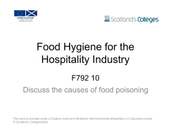 Food Hygiene for the Hospitality Industry F792 10