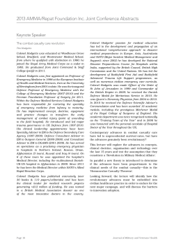2013 AMMA/Repat Foundation Inc. Joint Conference Abstracts