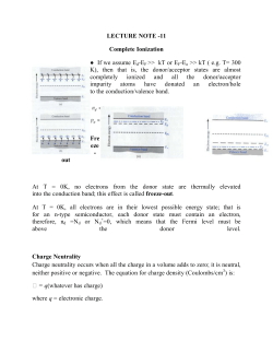 LECTURE NOTE -11 Complete Ionization If we assume Ed