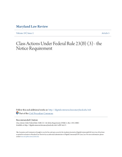 Class Actions Under Federal Rule 23(B) (3)