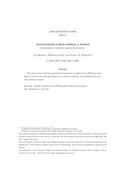 Multivariate GARCH models