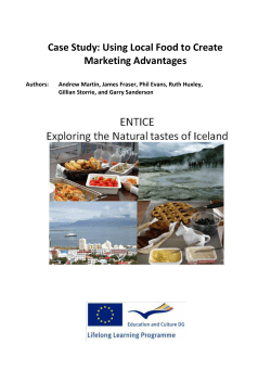 Case Study: Using Local Food to Create Marketing Advantages