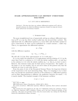 EULER APPROXIMATIONS CAN DESTROY