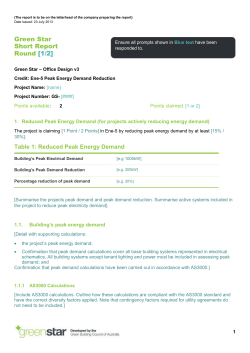 ENE-5 - Peak Energy Demand Reduction