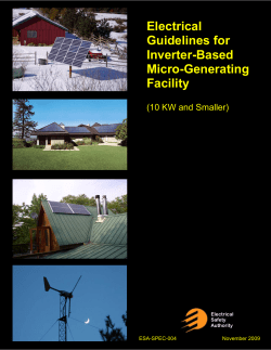 Electrical Guidelines for Inverter-Based Micro