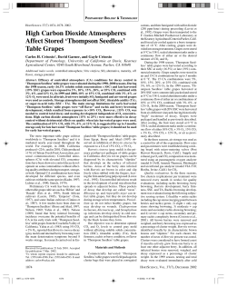 High Carbon Dioxide Atmospheres Affect Stored `Thompson