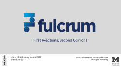 First Reactions, Second Opinions