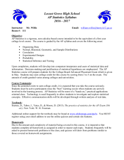 Advanced Placement Statistics