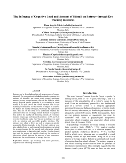 The Influence of Cognitive Load and Amount of Stimuli on Entropy