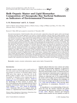 Bulk organic matter and lipid biomarker composition of