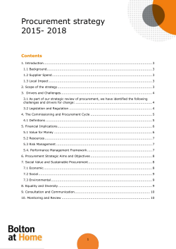 Item 10 - Procurement Strategy 2015-2018