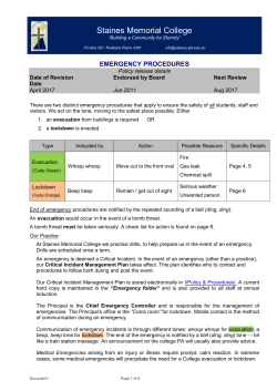 There are two types of emergency scenarios to ensure safety of