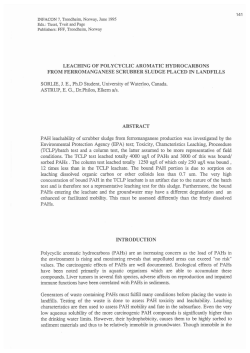 Leaching of polycyclic aromatic hydrocarbons from