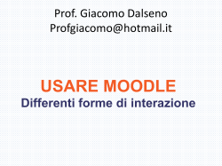 Usare Moodle: differenti forme di interazione - TED