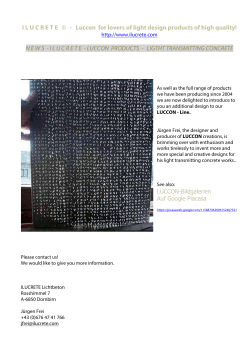 Luccon for lovers of light design products of high quality!