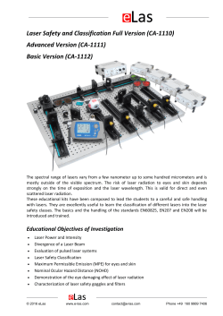 Laser Safety and Classification Full Version (CA