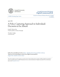 A Policy Capturing Approach to Individuals` Decisions to be Absent