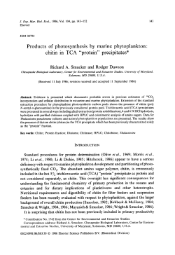 Products of photosynthesis by marine