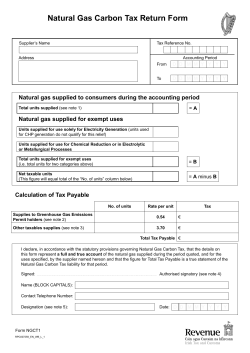 NGCT1 - Natural Gas Carbon Tax Return Form