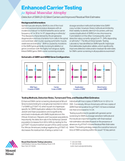 Enhanced Carrier Testing - Icahn School of Medicine at Mount Sinai