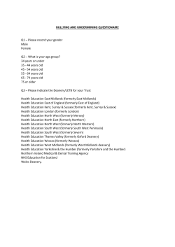 BULLYING AND UNDERMINING QUESTIONAIRE Q1 &ndash; Please