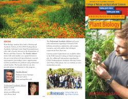 Plant Biology - CNAS Undergraduate Academic Advising Center