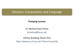 Infinite Languages and Pumping Lemma