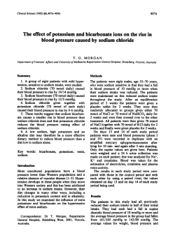 The Effect of Potassium and Bicarbonate Ions on