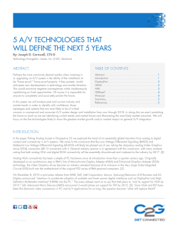 5 A/V Technologies ThAT Will Define The nexT 5