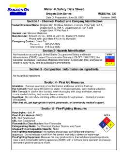 Material Safety Data Sheet - Smooth-On
