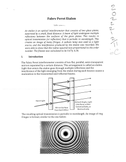 Fabry Perot Etalon