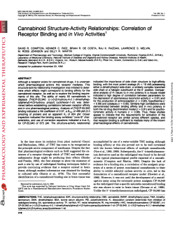 Cannabinoid Structure-Activity Relationships: Correlation of