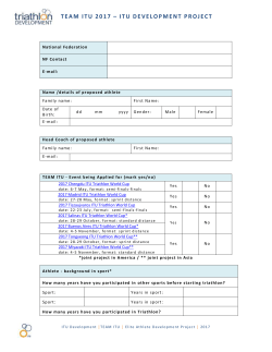 2017 Team ITU Application Form