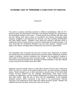 ECONOMIC COST OF TERRORISM: A CASE STUDY OF PAKISTAN