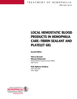 fibrin sealant and platelet gel