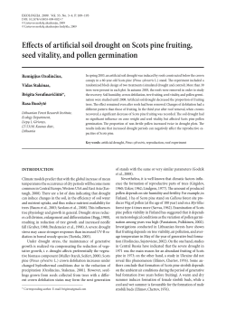 Effects of artificial soil drought on Scots pine fruiting, seed vitality