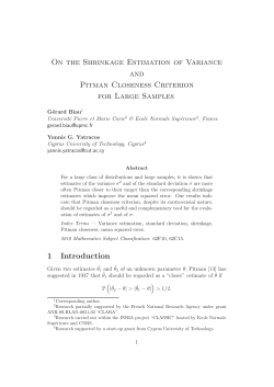 On the Shrinkage Estimation of Variance and Pitman