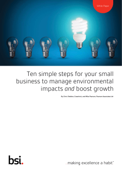 Ten simple steps for your small business to manage environmental