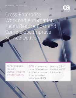 Cross-Enterprise Workload Automation Helps Reduce Cost and