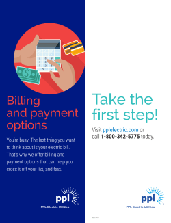 Take the first step! - PPL Electric Utilities
